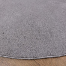 Load image into Gallery viewer, Grijs Rond Tapijt Laagpolig Rond Vloerkleed met Anti Slip Koho Soft Comfort Wasbaar op 30°
