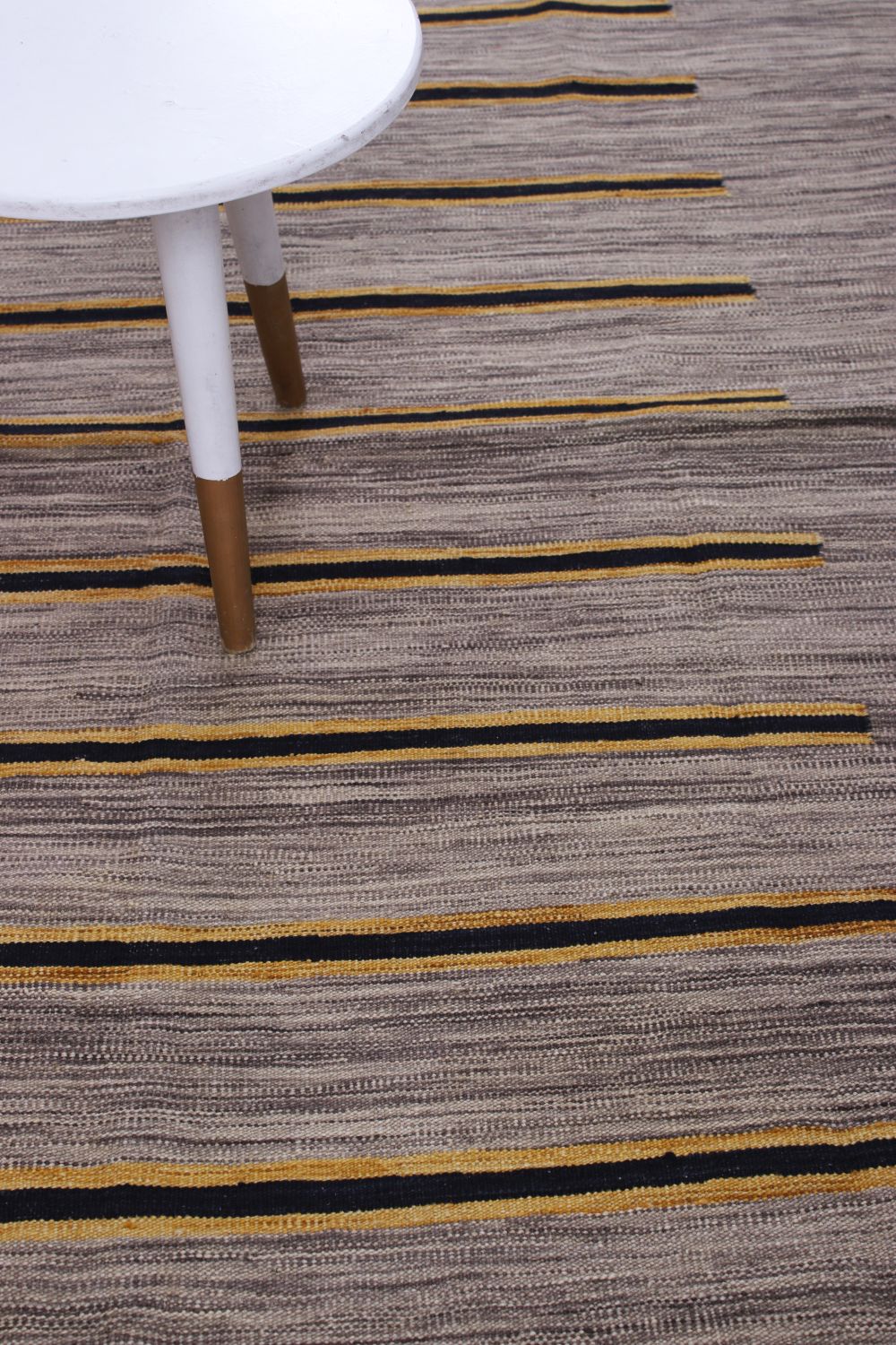 Grijs Tapijt Laagpolig Handgeweven Wollen Vloerkleed - Koho Afghan Modern Kelim 239x163