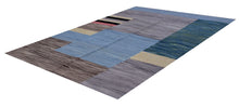 Load image into Gallery viewer, Blauw Tapijt Laagpolig Handgeweven Wollen Vloerkleed - Koho Afghan Modern Kelim 179x121
