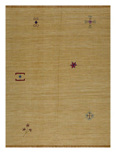 Load image into Gallery viewer, Geel Tapijt Laagpolig Handgeweven Wollen Vloerkleed - Koho Afghan Modern Kelim 230x180
