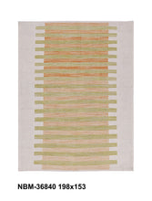 Load image into Gallery viewer, Groen Tapijt Laagpolig Handgeweven Wollen Vloerkleed - Koho Afghan Modern Kelim 198x153
