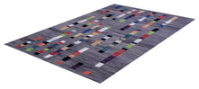 Load image into Gallery viewer, Grijs Tapijt Laagpolig Handgeweven Wollen Vloerkleed - Koho Afghan Modern Kelim 173x123
