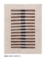 Load image into Gallery viewer, Crème Tapijt Laagpolig Handgeweven Wollen Vloerkleed - Koho Afghan Modern Kelim 147x113
