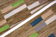 Load image into Gallery viewer, Beige Tapijt Laagpolig Handgeweven Wollen Vloerkleed - Koho Afghan Modern Kelim 224x159
