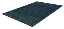 Load image into Gallery viewer, Blauw Tapijt Laagpolig Handgeweven Wollen Vloerkleed - Koho Afghan Modern Kelim 199x152
