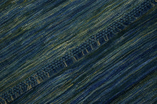 Load image into Gallery viewer, Blauw Tapijt Laagpolig Handgeweven Wollen Vloerkleed - Koho Afghan Modern Kelim 199x152
