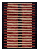 Load image into Gallery viewer, Rood Tapijt Laagpolig Handgeweven Wollen Vloerkleed - Koho Afghan Modern Kelim 178x132
