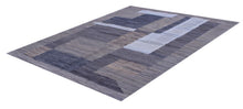 Load image into Gallery viewer, Grijs Tapijt Laagpolig Handgeweven Wollen Vloerkleed - Koho Afghan Modern Kelim 141x100

