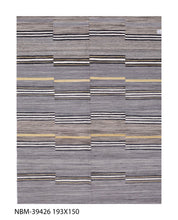 Load image into Gallery viewer, Grijs Tapijt Laagpolig Handgeweven Wollen Vloerkleed - Koho Afghan Modern Kelim 193x150

