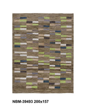 Load image into Gallery viewer, Bruin Tapijt Laagpolig Handgeweven Wollen Vloerkleed - Koho Afghan Modern Kelim 200x157
