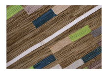 Load image into Gallery viewer, Bruin Tapijt Laagpolig Handgeweven Wollen Vloerkleed - Koho Afghan Modern Kelim 200x157
