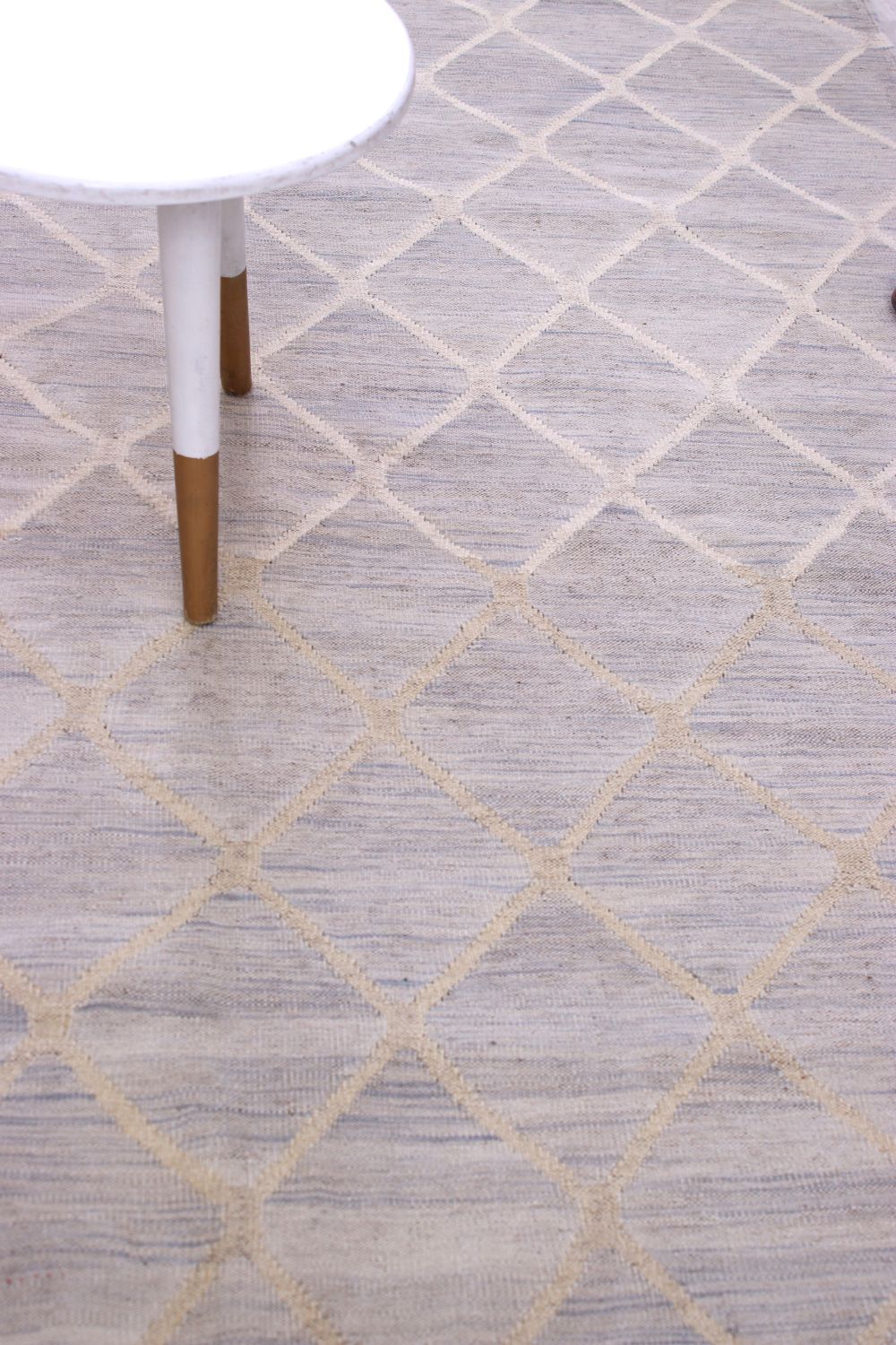 Beige Tapijt Laagpolig Handgeweven Wollen Vloerkleed - Koho Afghan Modern Kelim 225x158