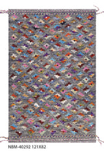 Load image into Gallery viewer, Kleurrijk Tapijt Laagpolig Handgeweven Wollen Vloerkleed - Koho Afghan Kelim 121x82
