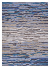 Load image into Gallery viewer, Blauw Tapijt Laagpolig Handgeweven Wollen Vloerkleed - Koho Afghan Modern Kelim 233x168
