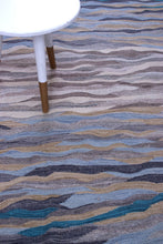 Load image into Gallery viewer, Blauw Tapijt Laagpolig Handgeweven Wollen Vloerkleed - Koho Afghan Modern Kelim 233x168
