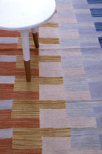 Load image into Gallery viewer, Kleurrijk Tapijt Laagpolig Handgeweven Wollen Vloerkleed - Koho Afghan Modern Kelim 155x94
