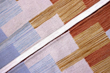 Load image into Gallery viewer, Kleurrijk Tapijt Laagpolig Handgeweven Wollen Vloerkleed - Koho Afghan Modern Kelim 155x94
