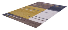 Load image into Gallery viewer, Oker Geel Tapijt Laagpolig Handgeweven Wollen Vloerkleed - Koho Afghan Modern Kelim 202x148
