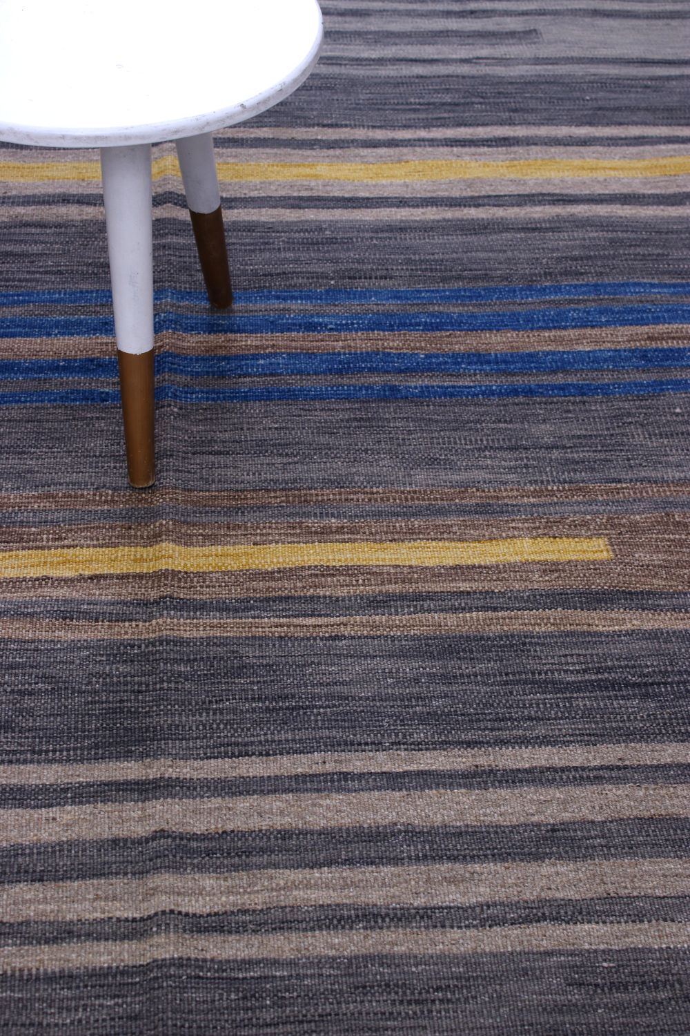 Blauw Tapijt Laagpolig Handgeweven Wollen Vloerkleed - Koho Afghan Modern Kelim 303x203