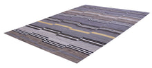 Load image into Gallery viewer, Grijs Tapijt Laagpolig Handgeweven Wollen Vloerkleed - Koho Afghan Modern Kelim 229x160
