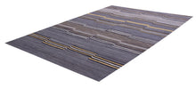 Load image into Gallery viewer, Grijs Tapijt Laagpolig Handgeweven Wollen Vloerkleed - Koho Afghan Modern Kelim 227x148
