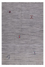 Load image into Gallery viewer, Grijs Tapijt Laagpolig Handgeweven Wollen Vloerkleed - Koho Afghan Modern Kelim 231x160
