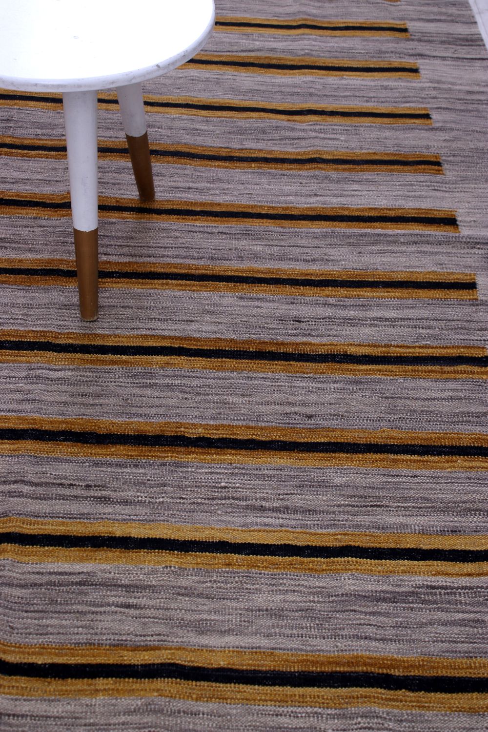 Grijs Tapijt Laagpolig Handgeweven Wollen Vloerkleed - Koho Afghan Modern Kelim 223x158