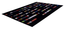 Load image into Gallery viewer, Zwart Tapijt Laagpolig Handgeweven Wollen Vloerkleed - Koho Afghan Modern Kelim 197x150

