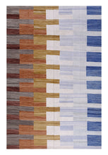Load image into Gallery viewer, Kleurrijk Tapijt Laagpolig Handgeweven Wollen Vloerkleed - Koho Afghan Modern Kelim 292x197
