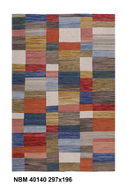Load image into Gallery viewer, Kleurrijk Tapijt Laagpolig Handgeweven Wollen Vloerkleed - Koho Afghan Modern Kelim 297x196
