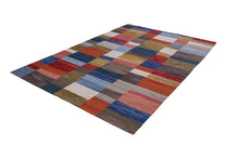 Load image into Gallery viewer, Kleurrijk Tapijt Laagpolig Handgeweven Wollen Vloerkleed - Koho Afghan Modern Kelim 297x196
