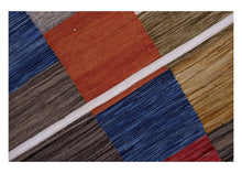 Load image into Gallery viewer, Kleurrijk Tapijt Laagpolig Handgeweven Wollen Vloerkleed - Koho Afghan Modern Kelim 297x196
