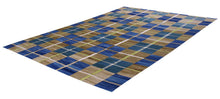 Load image into Gallery viewer, Blauw Tapijt Laagpolig Handgeweven Wollen Vloerkleed - Koho Afghan Modern Kelim 298x198
