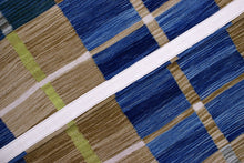 Load image into Gallery viewer, Blauw Tapijt Laagpolig Handgeweven Wollen Vloerkleed - Koho Afghan Modern Kelim 298x198
