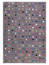Load image into Gallery viewer, Grijs Tapijt Laagpolig Handgeweven Wollen Vloerkleed - Koho Afghan Modern Kelim 287x197
