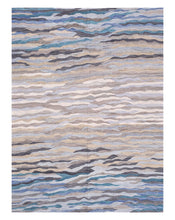 Load image into Gallery viewer, Blauw Tapijt Laagpolig Handgeweven Wollen Vloerkleed - Koho Afghan Modern Kelim 237x138
