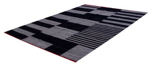 Load image into Gallery viewer, Zwart Tapijt Laagpolig Handgeweven Wollen Vloerkleed - Koho Afghan Modern Kelim 226x159
