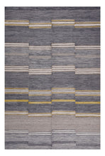 Load image into Gallery viewer, Grijs Tapijt Laagpolig Handgeweven Wollen Vloerkleed - Koho Afghan Modern Kelim 296x190
