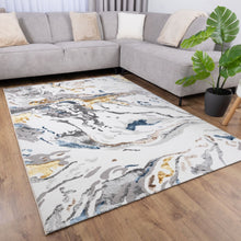 Load image into Gallery viewer, Wit en Goud Tapijt Laagpolig Vloerkleed Koho Marbella
