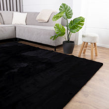 Load image into Gallery viewer, Zwart Tapijt Zacht Hoogpolig Vloerkleed Koho Fluffy
