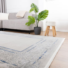 Load image into Gallery viewer, Blauw en Grijs Tapijt Laagpolig Vloerkleed Koho Beige Essence
