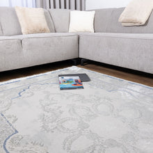 Load image into Gallery viewer, Blauw en Grijs Tapijt Laagpolig Vloerkleed Koho Beige Essence
