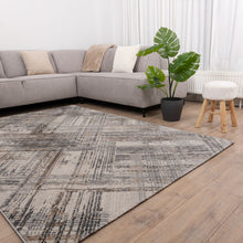 Load image into Gallery viewer, Beige met Grijs Tapijt Laagpolig Vloerkleed Koho Impressive
