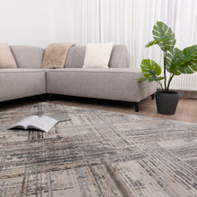 Load image into Gallery viewer, Beige met Grijs Tapijt Laagpolig Vloerkleed Koho Impressive

