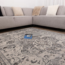 Load image into Gallery viewer, Grijs met Beige Tapijt Vintage Laagpolig Vloerkleed Koho Impressive
