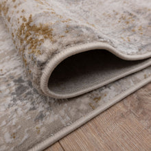 Load image into Gallery viewer, Beige met Grijs en Goud Tapijt Laagpolig Vloerkleed Koho Abstract Reality

