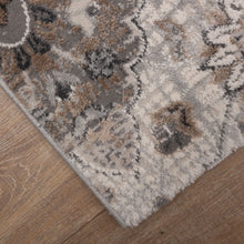 Load image into Gallery viewer, Beige met Grijs Tapijt Bloemen Design Laagpolig Vloerkleed Koho Impressive
