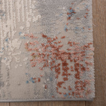 Load image into Gallery viewer, Blauw met Zalm Roze Tapijt Abstract Design Laagpolig Vloerkleed Koho Impressive
