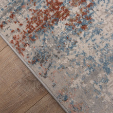 Load image into Gallery viewer, Blauw met Zalm Roze Tapijt Abstract Design Laagpolig Vloerkleed Koho Impressive
