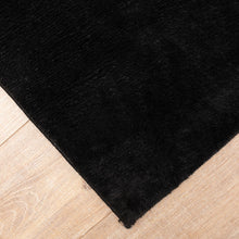 Load image into Gallery viewer, Zwart Tapijt Wasbaar Laagpolig Vloerkleed met Anti Slip Koho Soft Comfort Wasbaar op 30°
